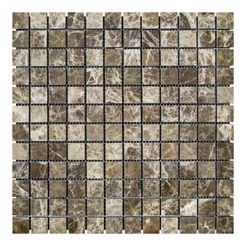 Коричневая Мраморная Мозаика Полированная МКР-2П (23x23)