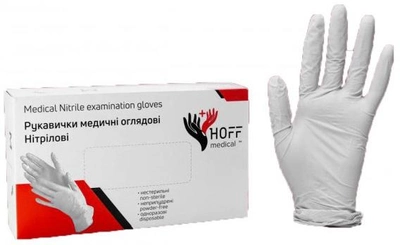 Перчатки латексные без пудры Hoff Medical XS 50 пар Белые (op_omp010004_XS)