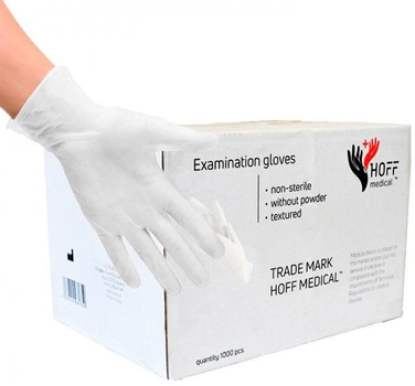 Перчатки латексные Hoff Medical без пудры S 500 пар Белые (op_omp010004_S_10)