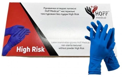 Перчатки латексные Hoff Medical нестерильные неопудренные High Risk XL 25 пар (OP_9100042_XL_25)