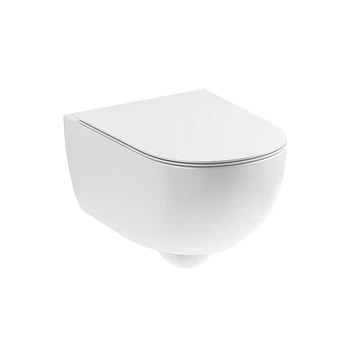 Унітаз підвісний Nic Design Pin 55 х 37 см з кришкою, білий глянець (003709001/005712001) (003709001_005712001)