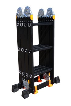 Лестница-трансформер GTM KMP403A | 4*3ст. | 0,9-3,55м | анодированный алюминий
