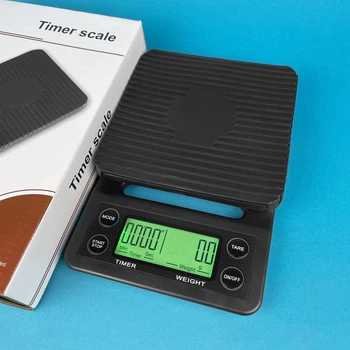 Вага для кави з таймером Coffee scale з вбудованим акумулятором 3кг