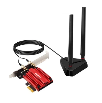 Трьохдіапазонний PCI-E Wi-Fi 6E 5374Mbps + BT5.3 (Intel AX210) адаптер 2.4G/5G/6Ghz з виносною антеною + Bluetooth 5.3 (PCE-AXE3000-PRO)