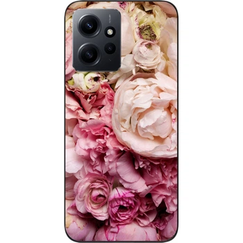 Силиконовый чехол SMTT для Xiaomi Redmi Note 12 4G с картинкой Пионы