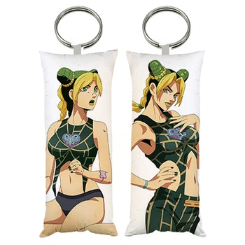 Брелок мини-дакимакура Джолин Куджо аниме ДжоДжо JoJo's Bizarre Adventure двухсторонний 4х10 см (br0399)