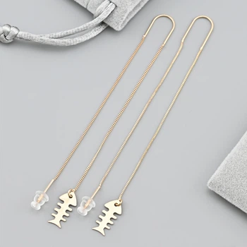 Серьги Xuping 30789 размер 100х7 мм вес 1.3 г позолота 18К