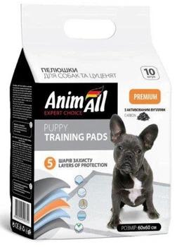 Пеленки для собак AnimAll 147963 60х60 см &nbsp;с активированным углем 10 шт. (4820224500751)