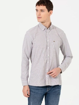 Сорочка бавовняна чоловіча Pierre Cardin G021GL004-000-1433824 M Коричнева (8682733592865)