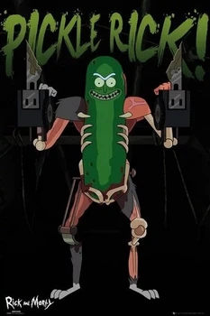 Плакат Rick and Morty - Pickle Rick (Постер) (5028486394623)