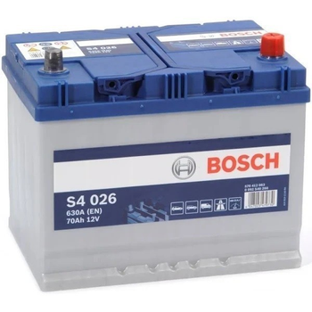 Аккумулятор 70Ah-12v BOSCH (S4026) (261x175x220),R,EN630 (Азия)