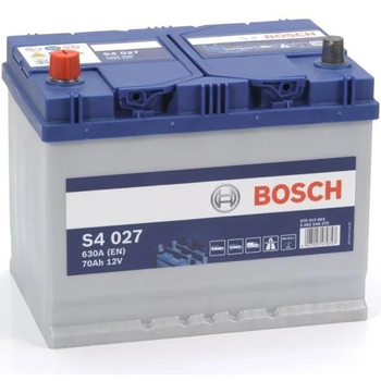 Аккумулятор 70Ah-12v BOSCH (S4027) (261x175x220),L,EN630(Азия)