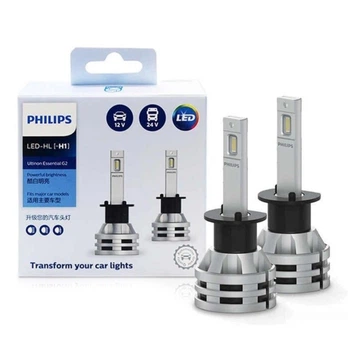 Автомобильные светодиодные лампы с цоколем H1 PHILIPS 6 LED 19W 11258UE2X2 Ultinon Essential G2 6500K (01026)