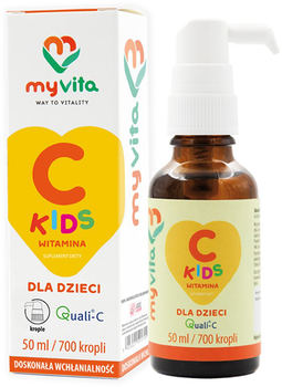 Добавка харчова Myvita Вітамін С для дітей 50мл для імунітету (5903021592316)