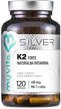 Харчова добавка Myvita Silver Вітамін K2 Форте 100 мкг 120 капсул (5903021590220)