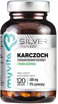 Харчова добавка Myvita Silver Артишок 400 мг 120 капсул Печінка (5903021592576)