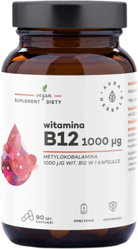 Харчова добавка Aura Herbals Вітамін B12 1000 мкг 90 капсул (5902479613000)