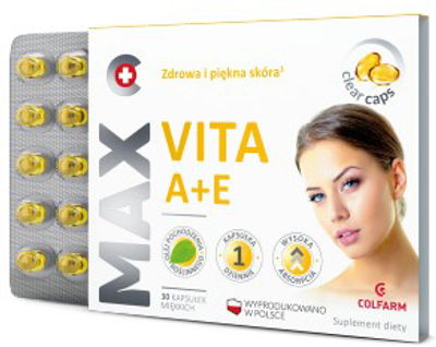 Харчова добавка Colfarm Max Vita A+E 30 капсул Body Immunity Skin (5901130355853)
