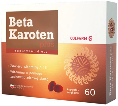 Colfarm Beta Karoten Plus 60 kapsułek (5901130357239)