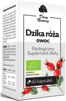 Харчова добавка Dary Natury Еко-фрукти шипшини 60 капсул (5903246862478)