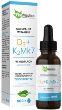 Харчова добавка Ekamedica Вітаміни D3 K2 MK7 30 мл (5902709520160)