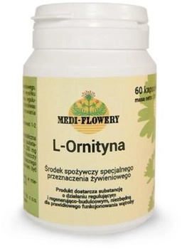 Харчова добавка Medi-Flowery L-орнітин 250 мг, 60 капсул (5905279300224)