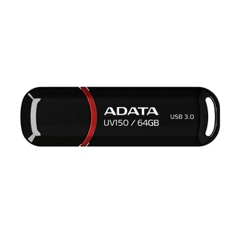 Флеш пам'ять флешка Flash A-DATA AUV 150 64Gb USB 3.2 Black (AUV150-64G-RBK)