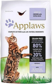 Sucha karma dla starszych kotów Applaws cat Kurczak i Kaczka - karma dla kota z wysoką zawartością mięsa - 7.5kg (5060333435653)