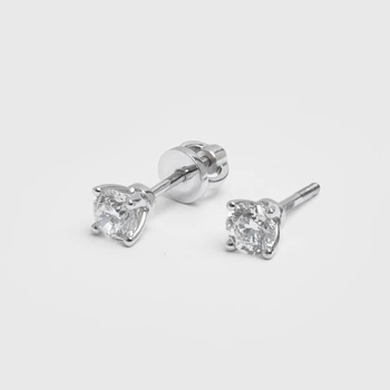 Сережки LUNET з білого золота, з діамантами 329591121