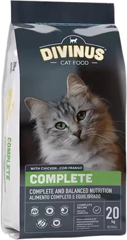 Sucha karma dla kotów z nadwagą Divinus Cat Complete dla kotów dorosłych 20kg smak kurczak (5600276940137)