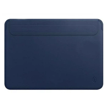 Кожаный чехол-папка c подставкой WIWU Skin Pro Portable Stand Sleeve Bag для MacBook Pro 13.3 (2016-2023) и для ноутбуков с диагональю до 13.3 синий (755353)