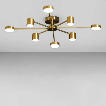 Люстра потолочная светодиодная LED Light House SY-18898/8 CP 1000*130 96W, цвет бронза