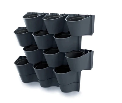 Вертикальний сад модульні горщики Prosperplast Cascade Wall / IO2W600W-S433 (антрацит)