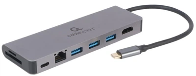 Stacja dokująca Cablexpert USB-C 5 w 1 (Hub/HDMI/PD/Card Reader/LAN) (A-CM-COMBO5-05)