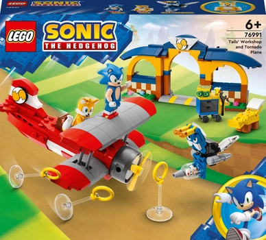 Zestaw klocków LEGO Tails z warsztatem i samolot Tornado 376 elementów (76991)