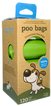 Пакети біорозкладні одноразові Poo Bags без запаху 8х15 шт (20220400)