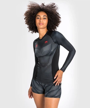 Жіночий рашгард Venum Phantom Rashguard Long Sleeves For Women Black Red (VENUM-04730-100-XS)