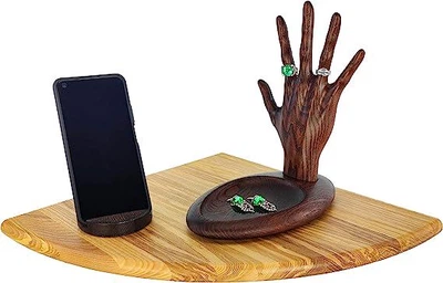 Полиця навісна кутова Wood Wedge конусна 40х40х2 Ясень натуральний (100050)