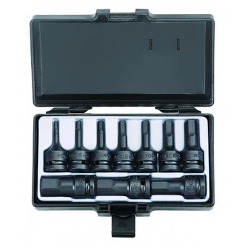 Набор ударных головок - бит Force 41012 HEX 1/2" 6 гранные 4-19 мм 10 предметов