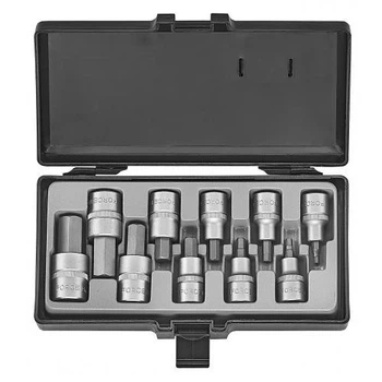 Набор головок-бит Force 4111 1/2" 4-19 мм 6-гранных насадка HEX 10 предметов