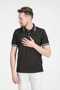 Футболка поло мужская TvoePolo CLASSIC XXXXL Черная (820-0102xxxxl)