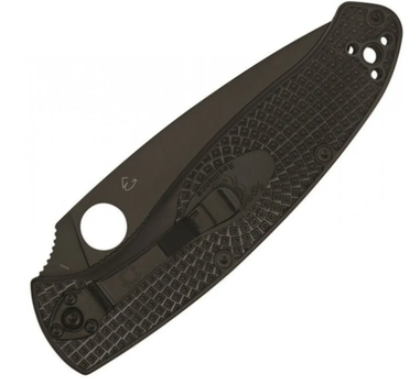 Ніж Spyderco Resilience Black Blade FRN, полусеррейтор