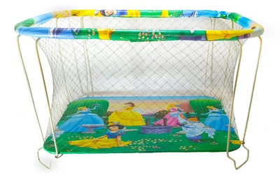 Манеж детский игровой KinderBox классический Принцессы с крупной сеточкой (kmk 2718)