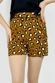 Шорти з леопардовим принтом Zara 7915/102/745 коричневі L