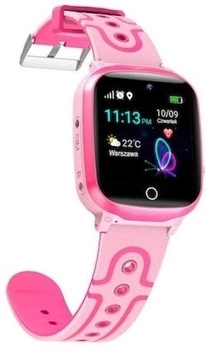 Дитячий телефон-годинник з GPS-трекером GOGPS ME K17 Pink (K17PK)