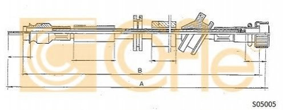 Трос спидомера MB W124 (механика 5-ступенчатая)) Cofle (S05005)