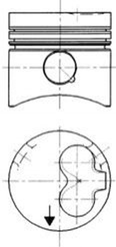 Поршень з кільцями VAG 77,01 1,6D/TD 2,4D/TD вир-во KS Kolbenschmidt (90732610)