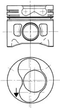 Поршень з кільцями VAG 80.01 1Z/AFN/AGR/AHF/ALH/ASV/AVG/AHH/AHU/ALE/AEY 3-4CYL вир-во KS Kolbenschmidt (94428720)