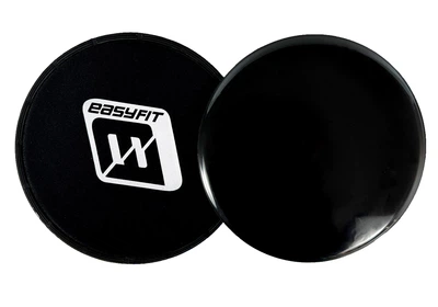 Диски для ковзання EasyFit Gliding Discs чорні 2 шт (диски для глайдінгу, ковзні диски, слайдери)