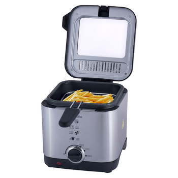 Фритюрниця електрична Kamille 900W 1.5л. KM-6812 нержавіюча сталь 220-240V.